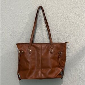 Elegant Brown Leather Tote Bag by Montana West